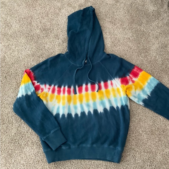 SPIRITUAL GANGSTER Tie-Dye Raglan Hoodie Sweatshirt - Picture 3 of 14